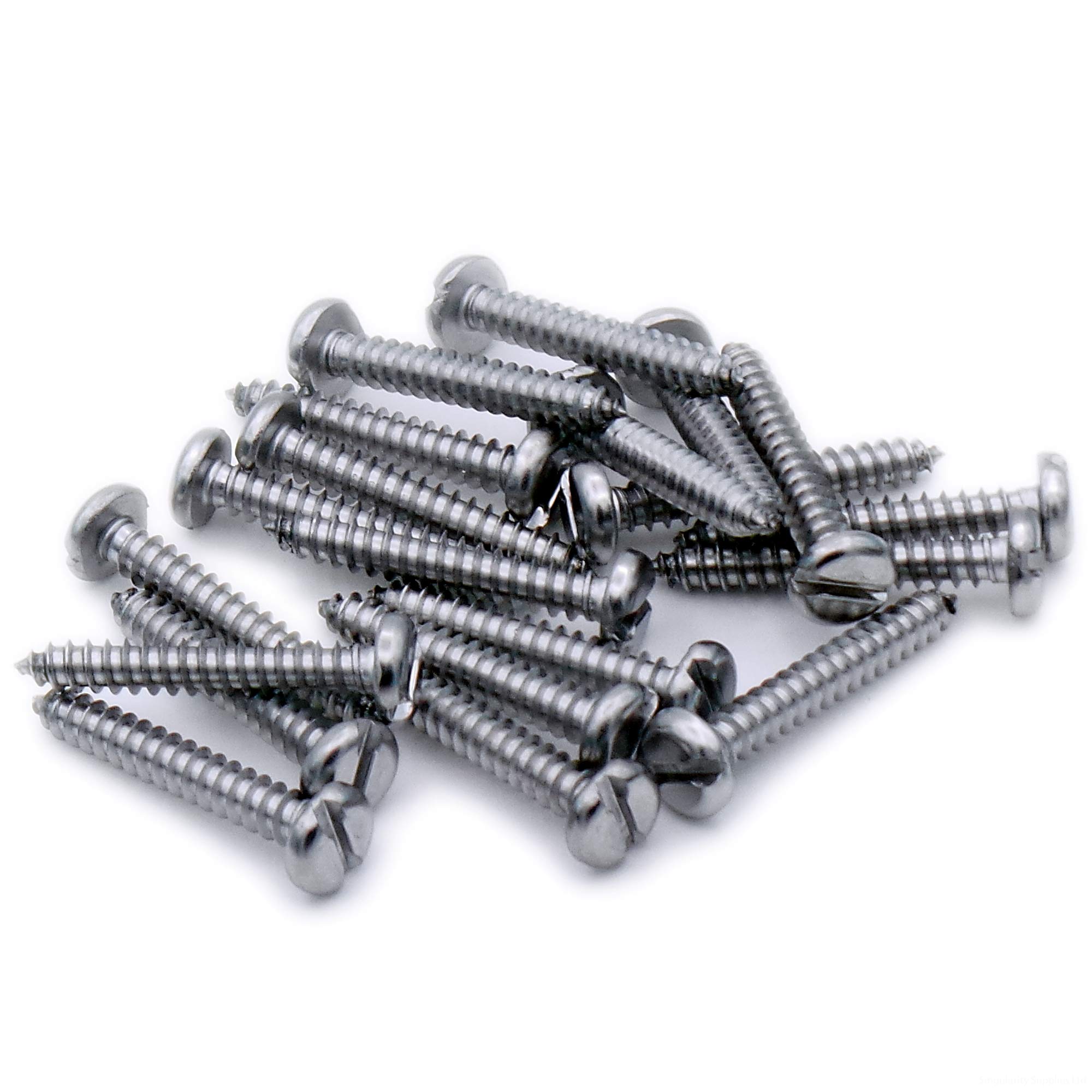 Singularity Supplies No.12 X 1.75 (5.5Mm X 45Mm) Slot Pan Self-Tapping Screw - Stainless Steel (A2) (Pack Of 20)