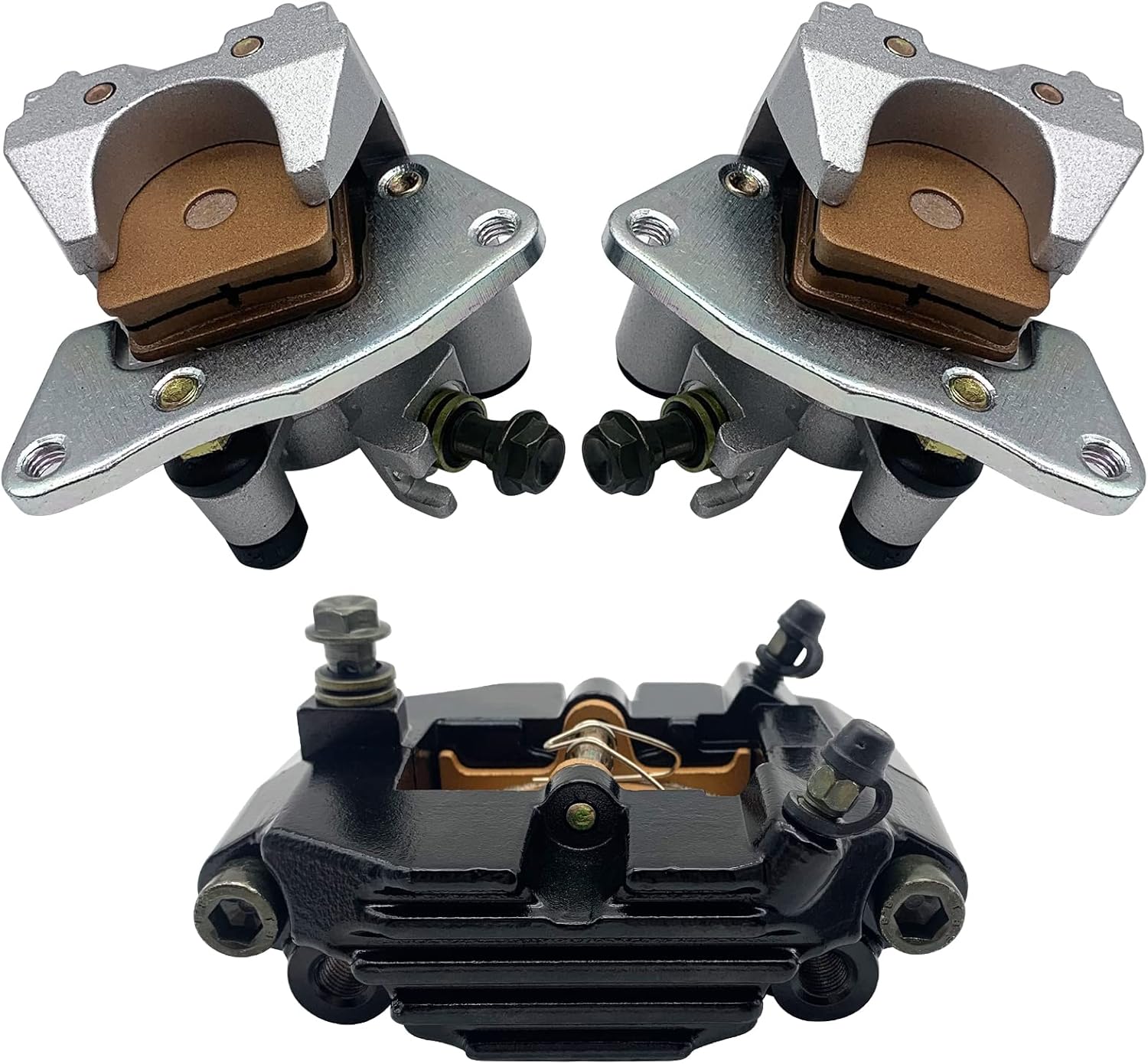 Front Left Right & Rear all Brake Calipers for Yamaha Grizzly 660 YFM660 F 2002-2008