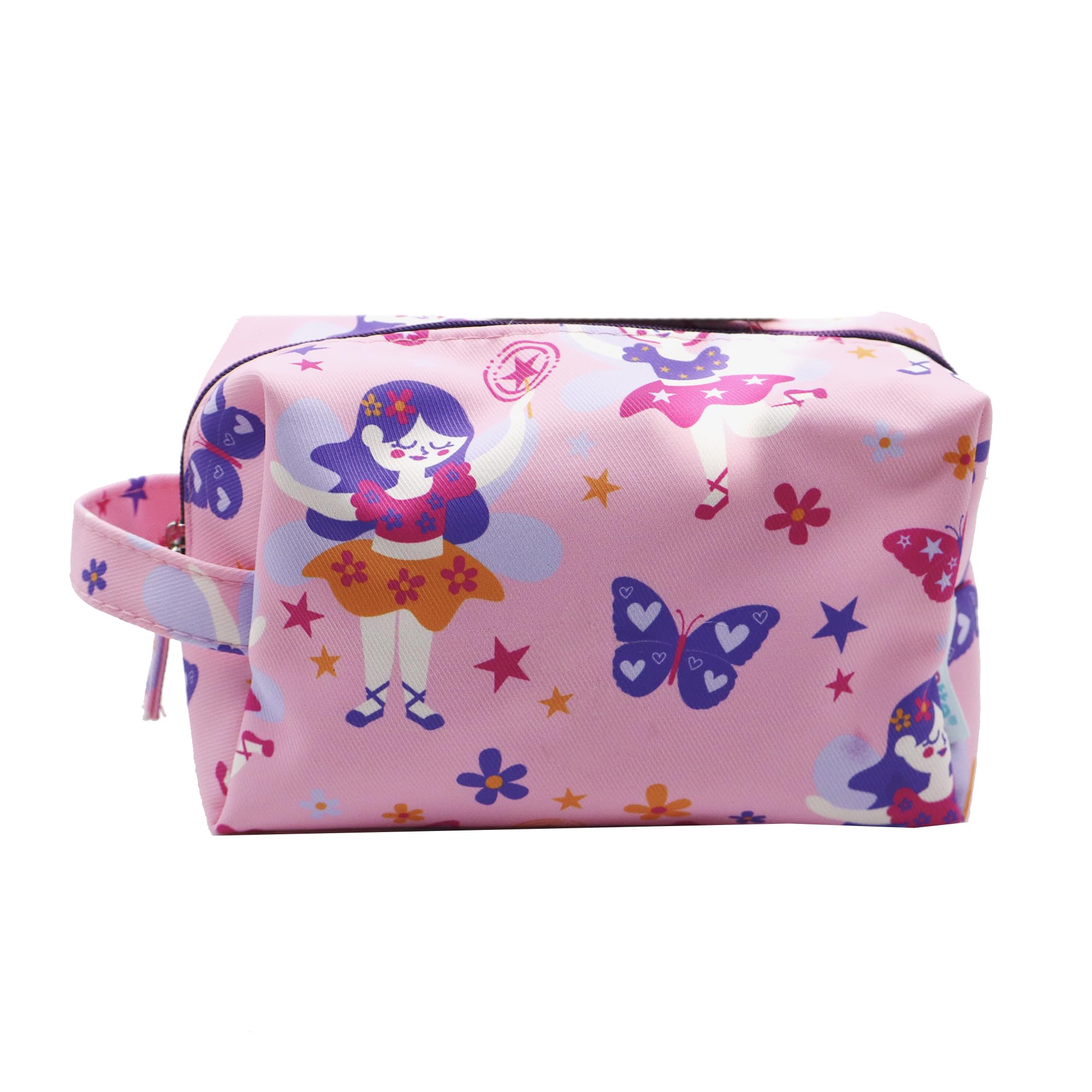PONETTE - Neceser Infantil en Tejido Violeta con Estampado de Princesas, Unicornios, Arcoíris, Estrellas y Flores, Niño, Niña, Viaje, Estuche, Bolsa, Piscina, Colegio, Campamento, Marca Española — view 11