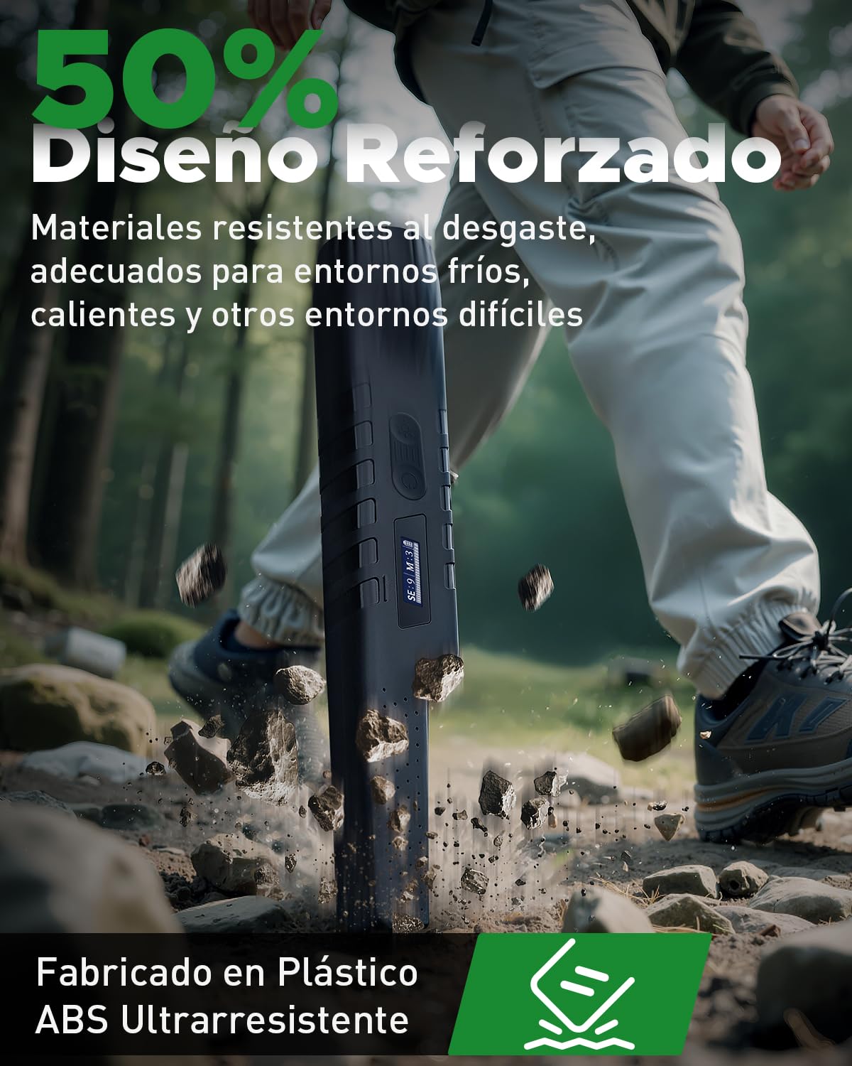 Hazlewolke Pinpointer Detector de Metales - Recargable - Completamente Impermeable, con un Solo Clic para Eliminar Interferencias, Accesorios de Localizador de Precisión para Adultos y Niños