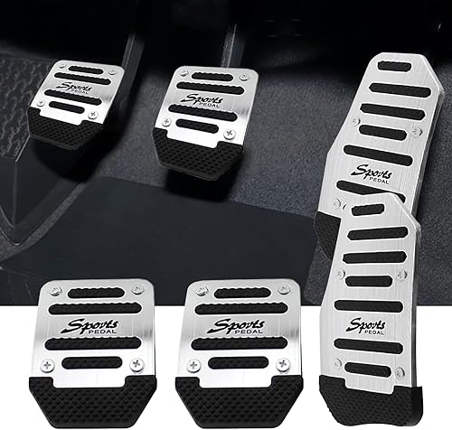 Miniatura 5 de Flygun Pack-3 Juego de almohadillas antideslizantes para pedal de automóvil, fundas para pedal de acelerador, protectores de pedal de freno de