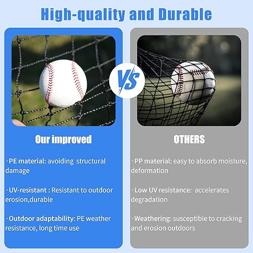 Miniatura 5 de Baseball Batting Cage, 20355570FT Baseball Nets for Batting CageBaseball and Softball Batting Cage Nets for Pitching Training, Outdoor Backyard