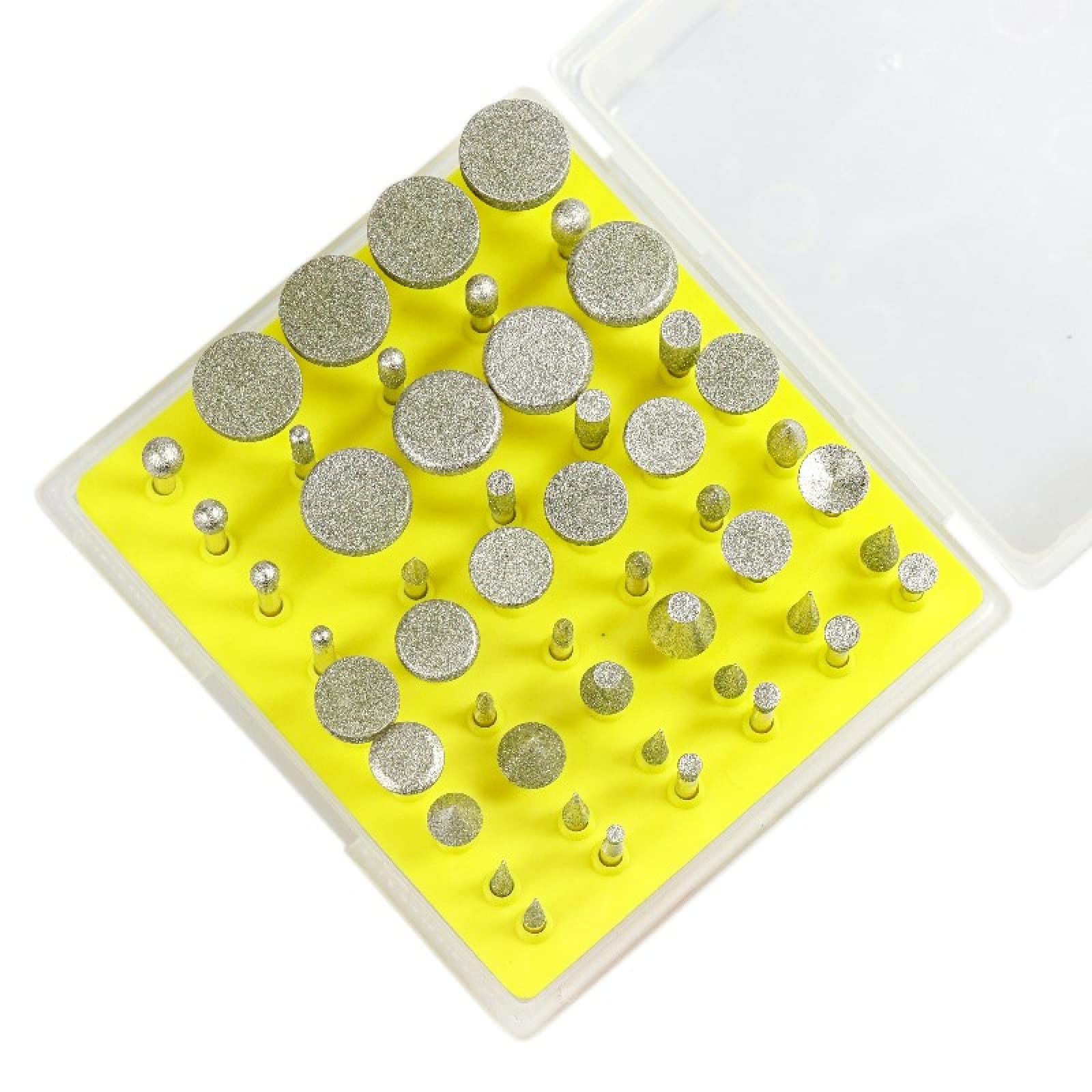 50-teiliges Diamant-Schleifkopf-Set 3,0-mm-Schaft-Schleifstifte Für Abrasive Rotationswerkzeuge Schleifkopf-Diamant-Frässtift-Set