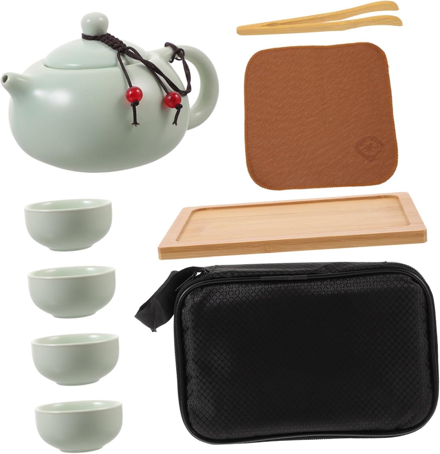 PRETYZOOM Ceramic Teapot Tea Cups Travel Tea Set Tea Service Set Tea Pot Cup for Home