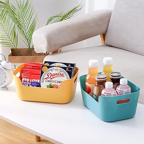 Miniatura 6 de OWill Paquete de 12 contenedores de almacenamiento de plástico mixtos y cestas para una organización eficiente del hogar y aula - Contenedores