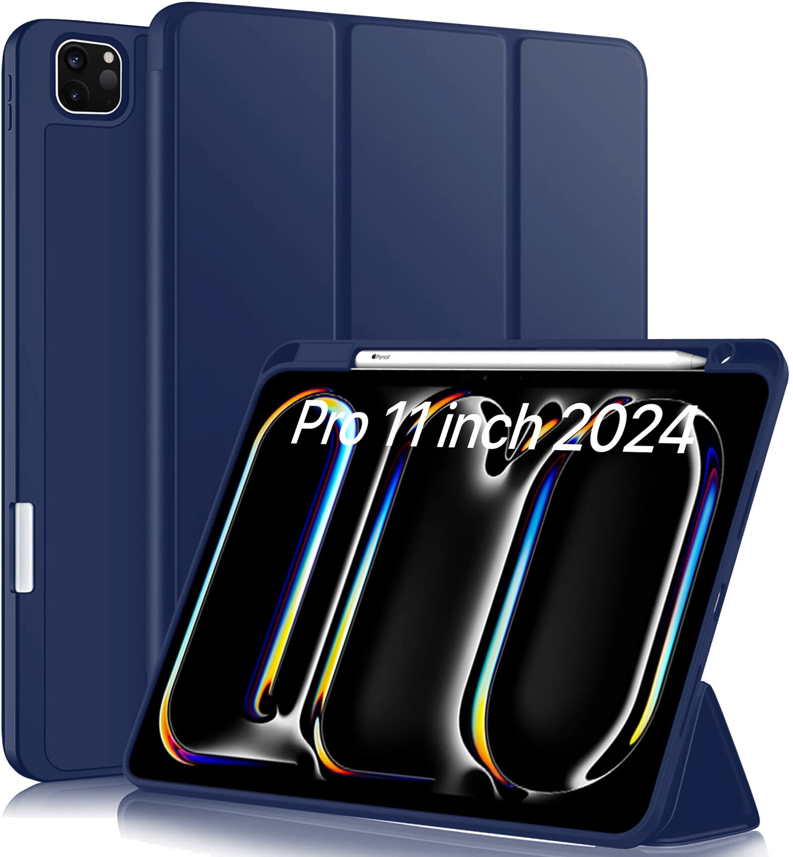 Robustrion Cover for iPad Pro 11 inch Cover Case 5th Generation (M4 2024) with Pencil Holder, Case Cover for iPad Pro 11 inch 2024 [Auto Sleep Wake Support] - Navy (B0D42FW6LN) Amazon Price History, Amazon Price Tracker