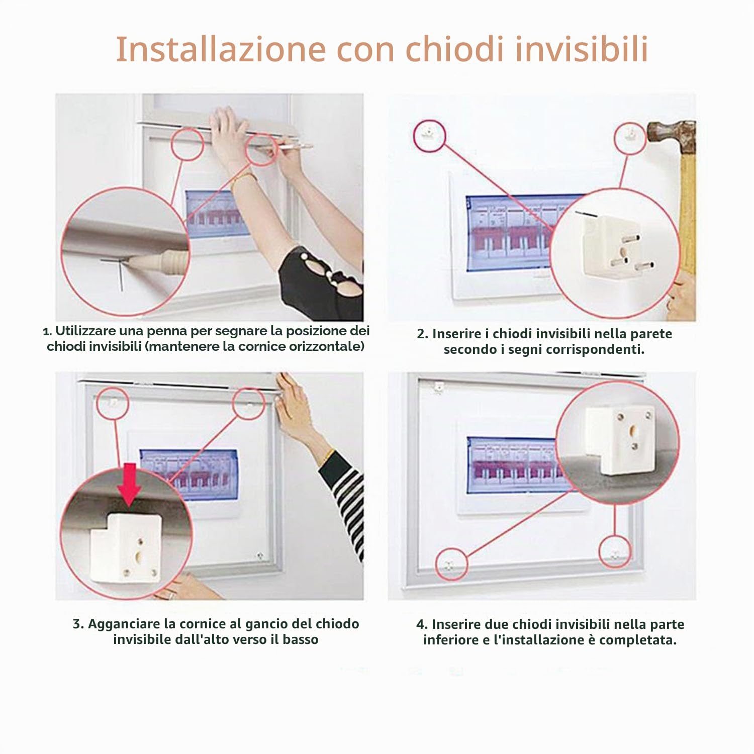 IQOAIJ Copertura Quadro Elettrico Decorativa Nascondi Contatore Quadri Copri Contatori Elettrici da Parete,4,black40X50cm