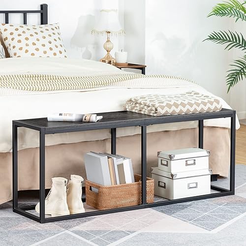 Miniatura 6 de HOOBRO Banco de comedor, banco de mesa de 47.2 pulgadas, banco de cocina de estilo industrial, marco de acero, fácil de montar, para cocina,