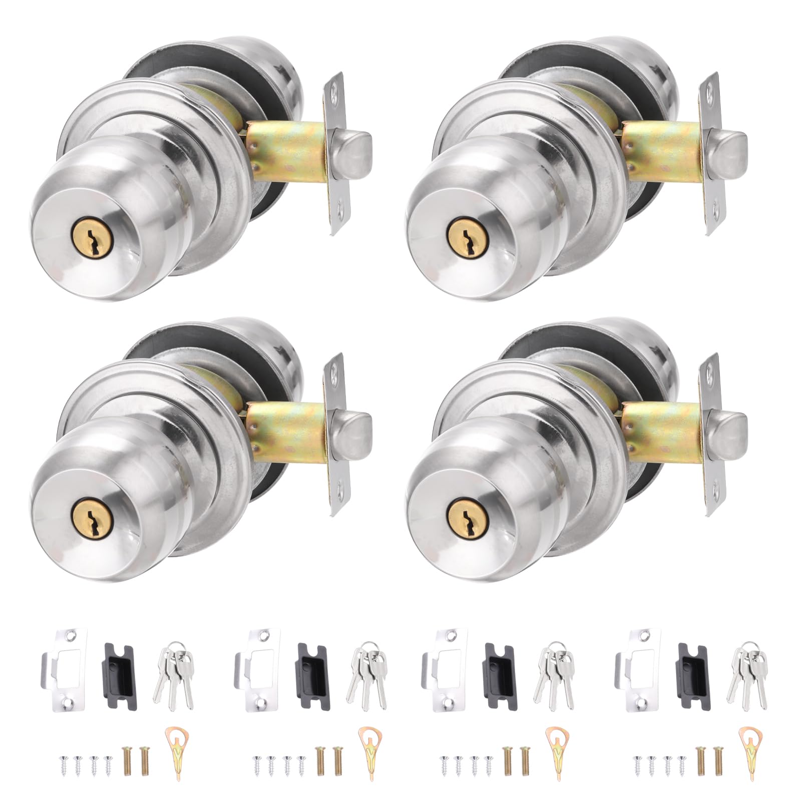 PATIKIL Key Entry Door Knobs Interior 60mm/2.4inch