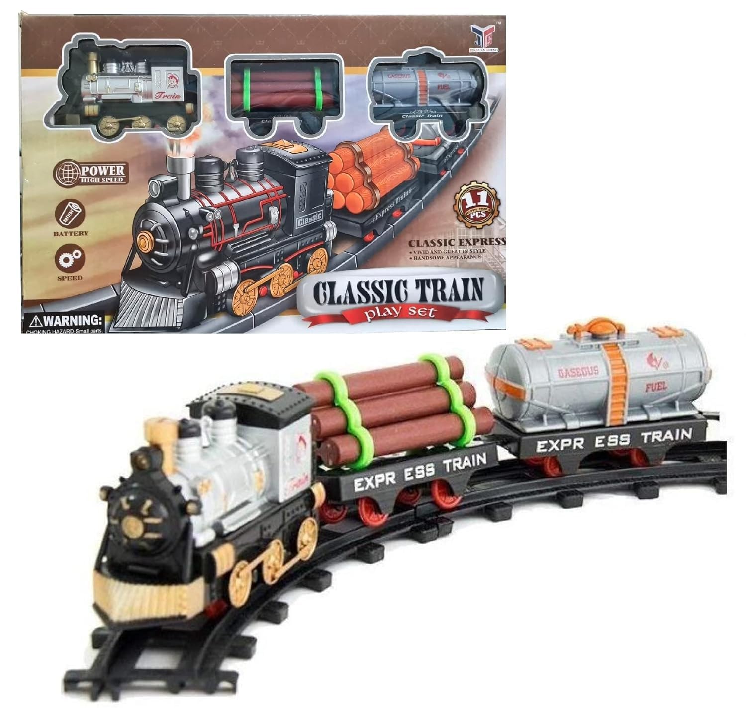 Toyfinity Toy Train For Kids Premium Toy Train Set With 11 Tracks For Kids | Battery Operated, Sound, And Lights Included (B0D12KBG29) Amazon Price History, Amazon Price Tracker