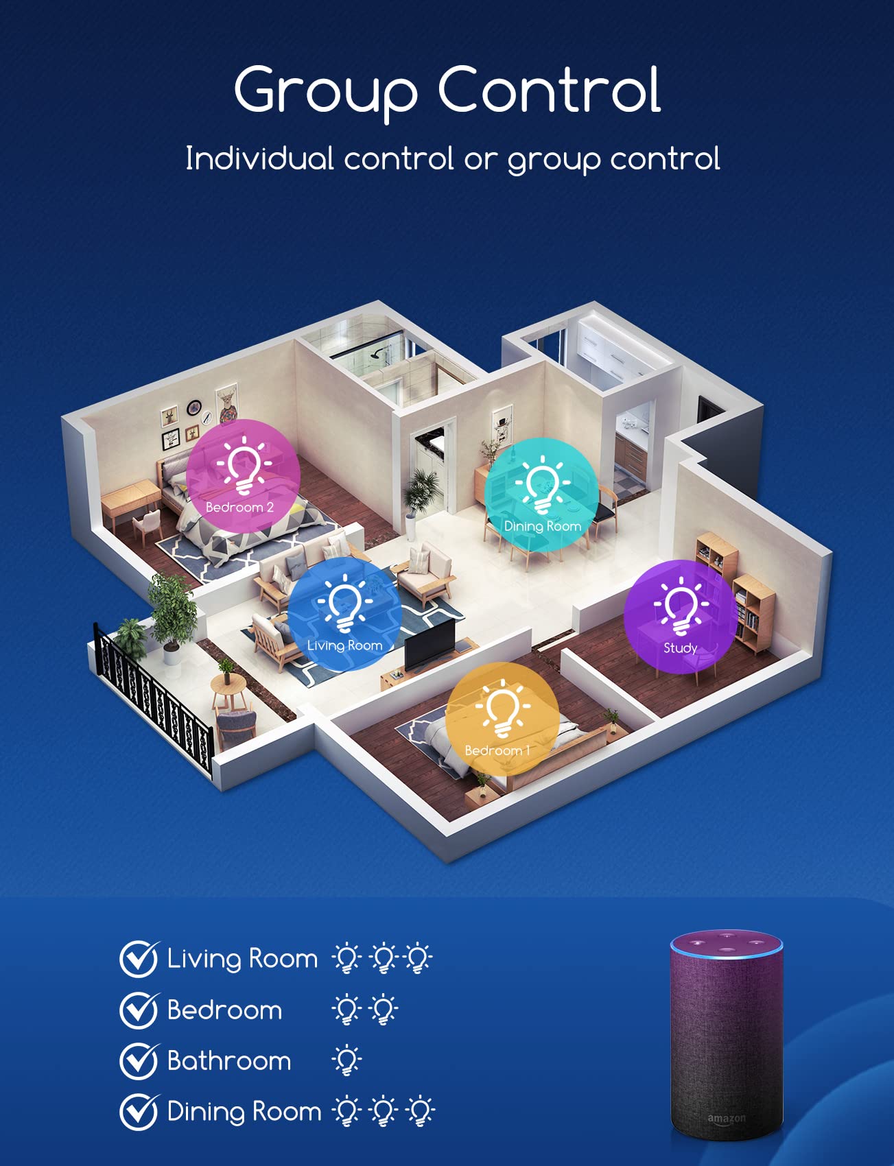 Aigostar Bombilla Inteligente, Bombilla Wifi G45 E14 6.5W, Bombilla Led Inteligente RGBCW Compatible con Alexa/Google Home, No se Requiere Concentrador. Control Remoto,Control De Voz, 6 Unidads.