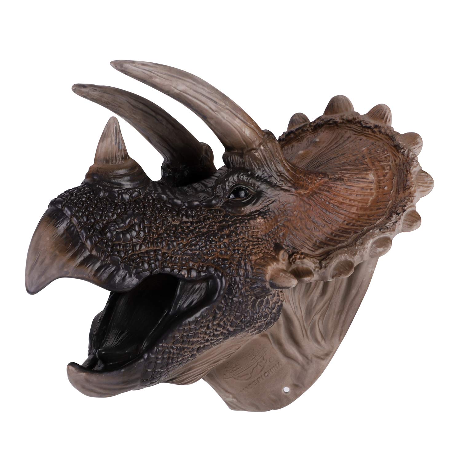 Dinosaur Hand Puppet Soft Rubber 3D Dinosaur Head Gloves Halloween Costume Gloves Accessory Animal Party Favors Interactive Accessories For Adults Triceratops โ image 1