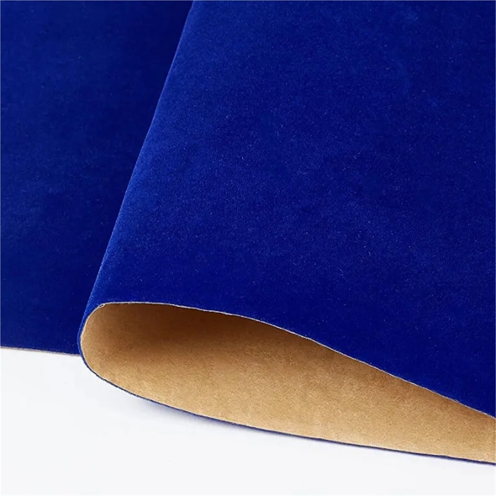 Blue Self-Adhesive Flocking Velvet Fabric, for Car Interior & Crafts(45cmx1m)