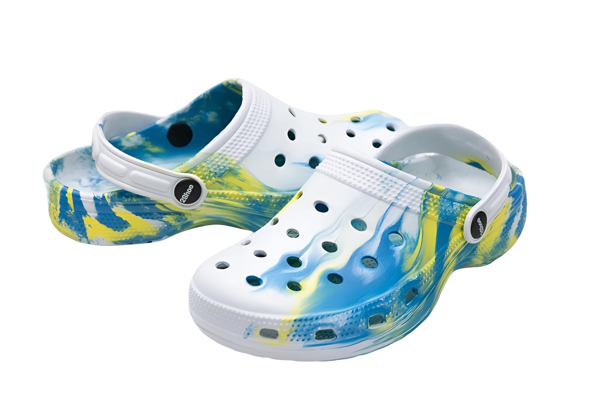 2SHOE Clogs und Mules für Kinder, Mädchen, Unisex, Kinder-Sandalen, rutschfest, Klassische Clogs, weiß, 23/24 EU