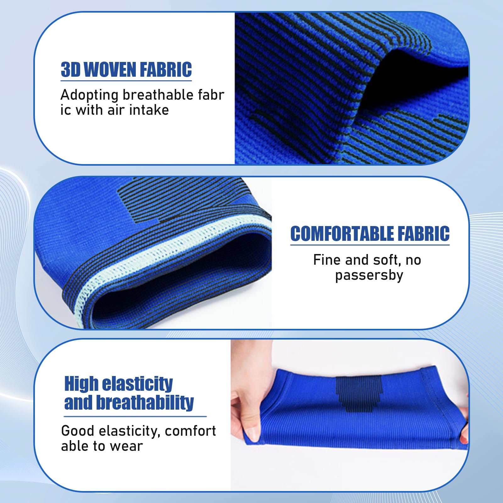 Genouillère Enfant Nylon Haute Qualité 4 Pièces Haute Élasticité Travaux, Protege Genoux Diamant, Sports Extérieur (Bleu et Noir)