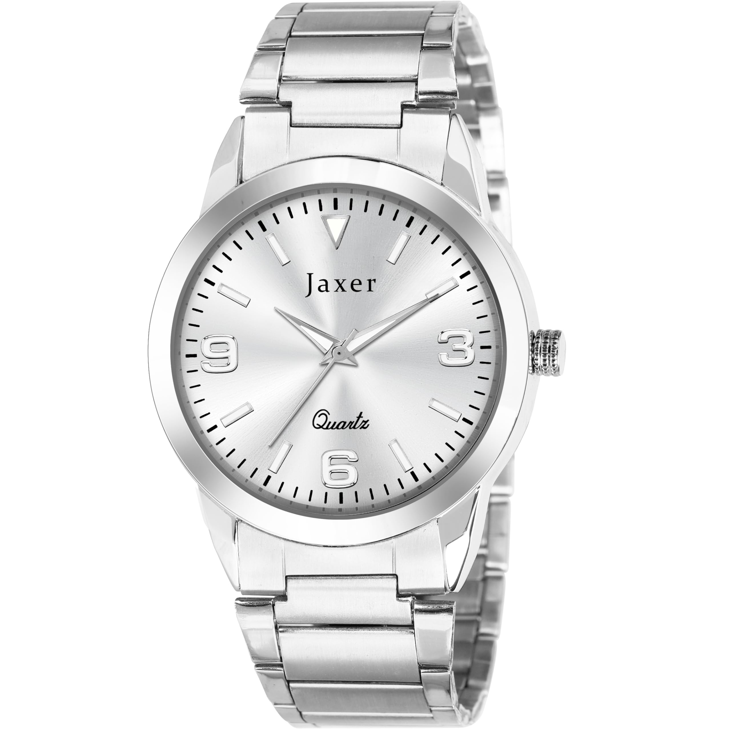 Jaxer Silver Dial Steel Chain Analog Wrist Watch for Men (B0D8W8WYG5) Amazon Price History, Amazon Price Tracker