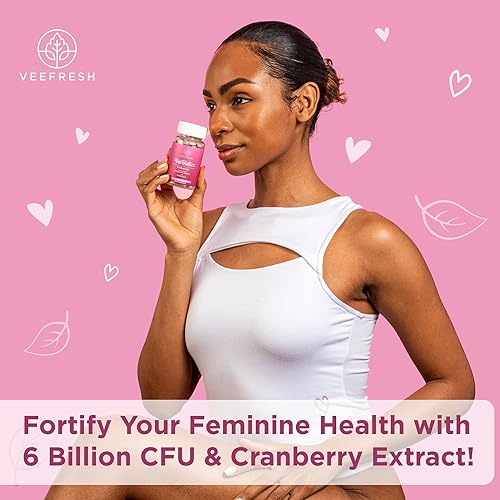 Miniatura 9 de VeeFresh VeeBiotics - Probióticos de arándano para mujeres, 60 cápsulas de probióticos para mujer con prebióticos y extracto de arándano para