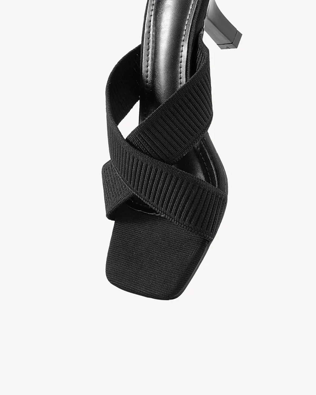 NEWBELLA MOUSSE FIT Square Toe Heeled Sandals, Women's Mesh Casual Summer Shoes - Image 4