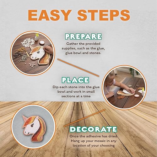 Miniatura 3 de Continuum Games Caja de mosaico de piedra natural para artes y manualidades, rompecabezas de fotos, kit de manualidades para adultos y niños, cara