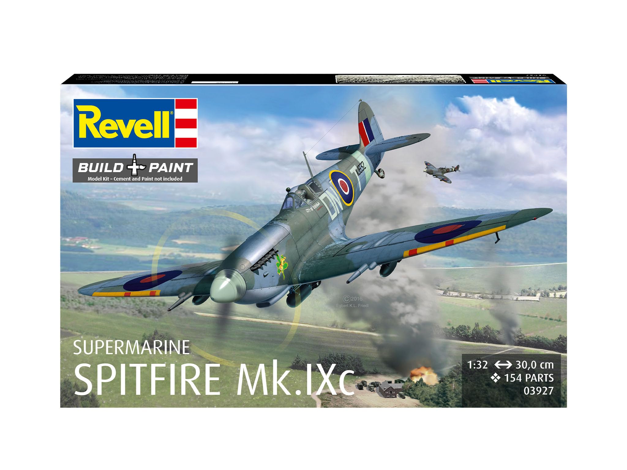 Revell 80-3927 Modellbausatz Flugzeug 1:32 - Supermarine Spitfire Mk.IXc im Maßstab 1:32, Level 5… – Ansicht 2