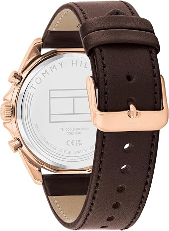 Tommy Hilfiger Analogue Multifunction Quartz Watch for Men with Stainless Steel mesh and Link Bracelet and Leather Strap