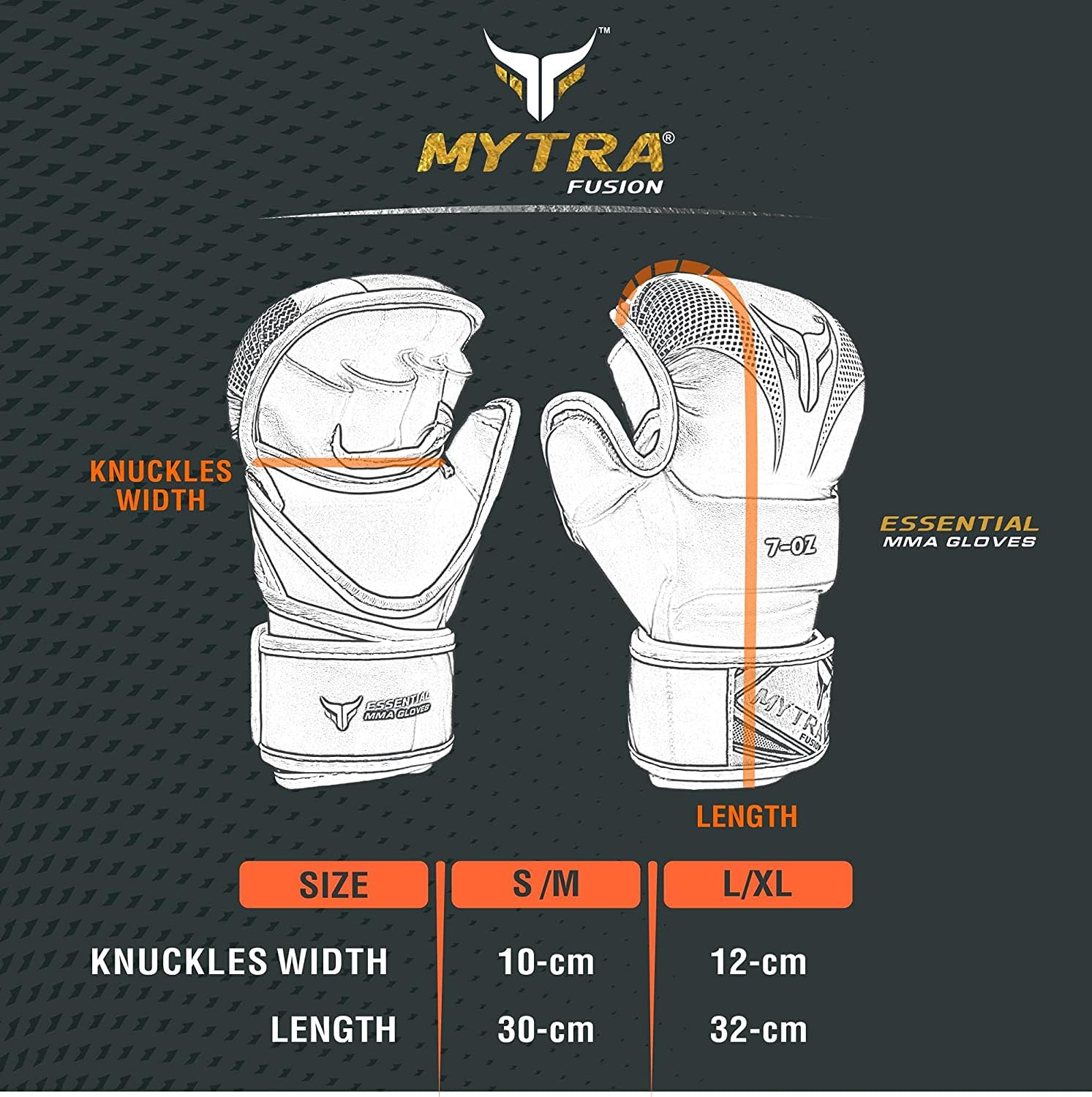 Mytra Fusion MMA Gloves with Open Palm and Adjustable Wrist Support, Grappling Sparring Gloves for Cage Fighting Training - Image 4