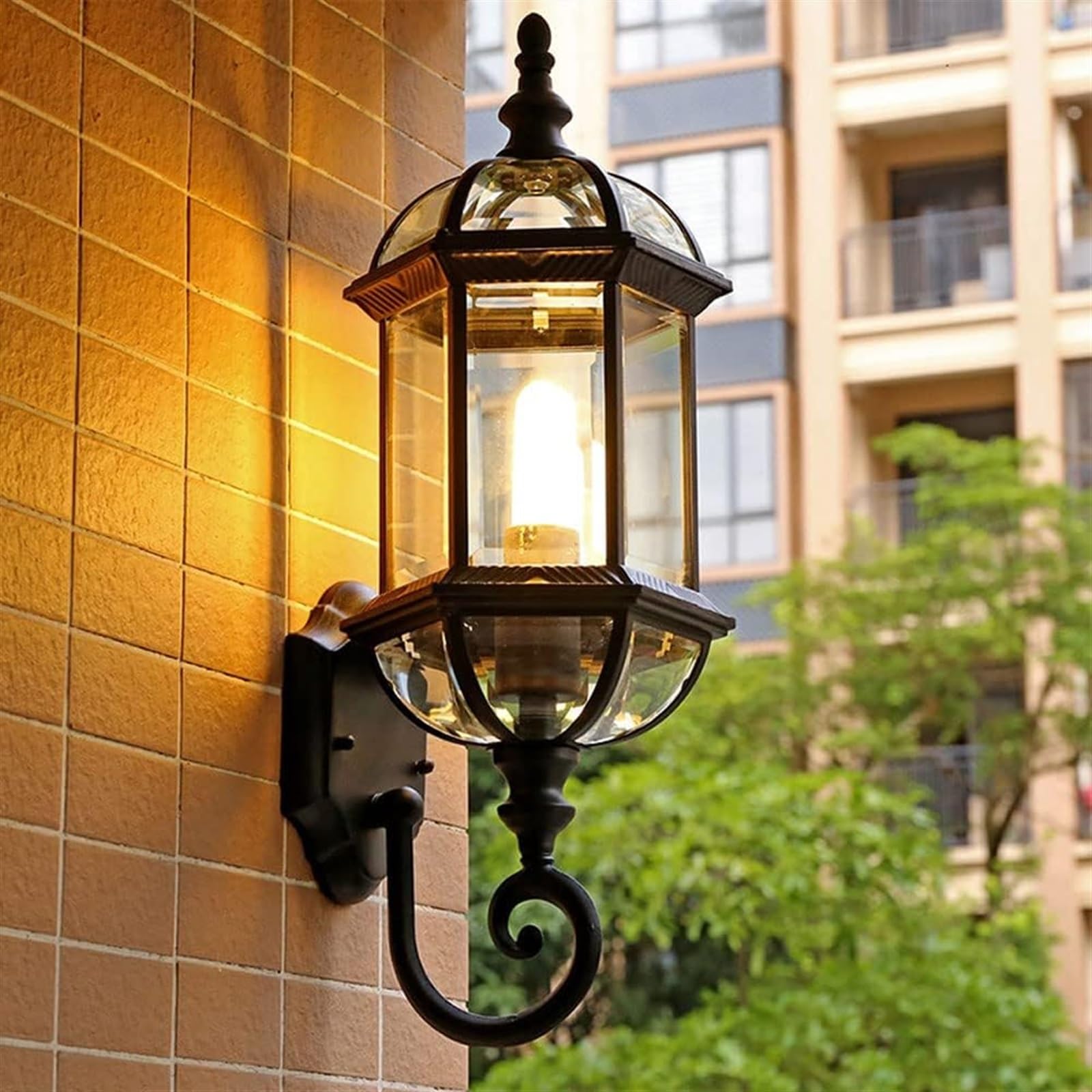 Applique Murale d'extérieur étanche en Aluminium moulé sous Pression, éclairage de Jardin européen E27 pour terrasse, Couloir, allée, éclairage de sécurité IP44