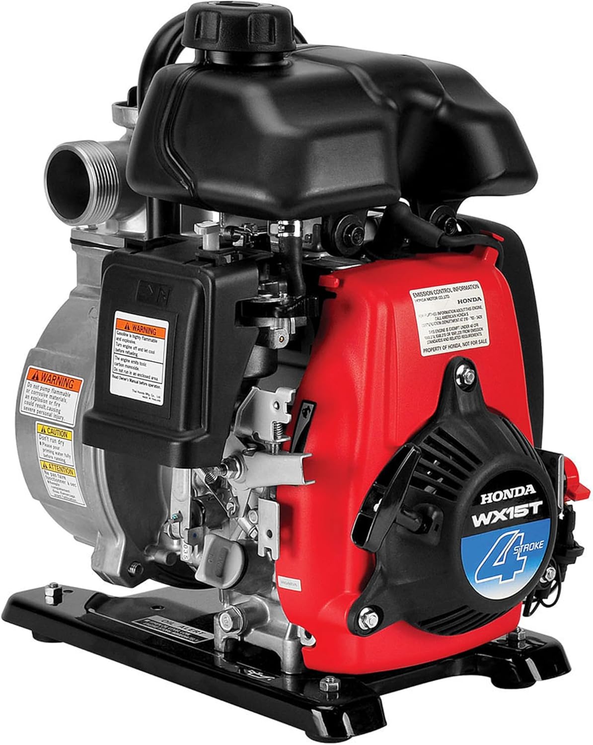 Honda WX15 1.5-Inch General Purpose Gas Powered Water Pump for Pool Draining, Gardens, Boats, and More, 74 Gallons per Minute Capacity, 3-Position Discharge Port, Easy Priming (WX15TA)