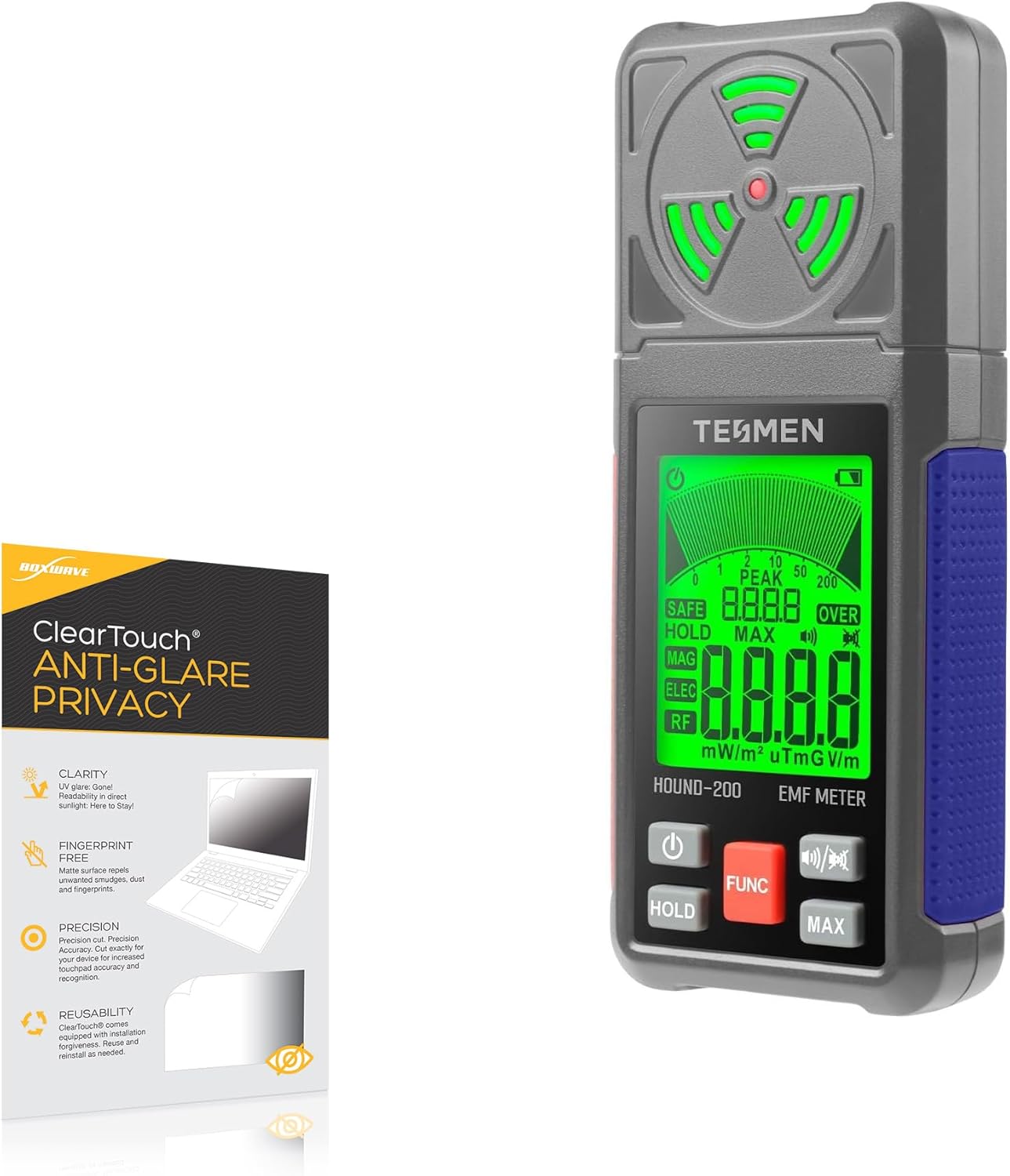 BoxWave Screen Protector Compatible With TESMEN Hound-200 (2.26 in) - ClearTouch Anti-Glare Privacy (2-Pack), Privacy Screen Protector Flexible Film Anti-Glare