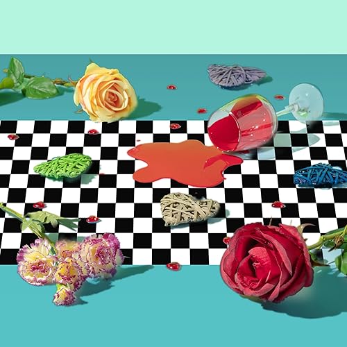 Miniatura 7 de Suministros para fiesta de cumpleaños de automóvil, decoraciones para fiesta de carreras, mantel de fiesta de los años 50, camino de mesa de