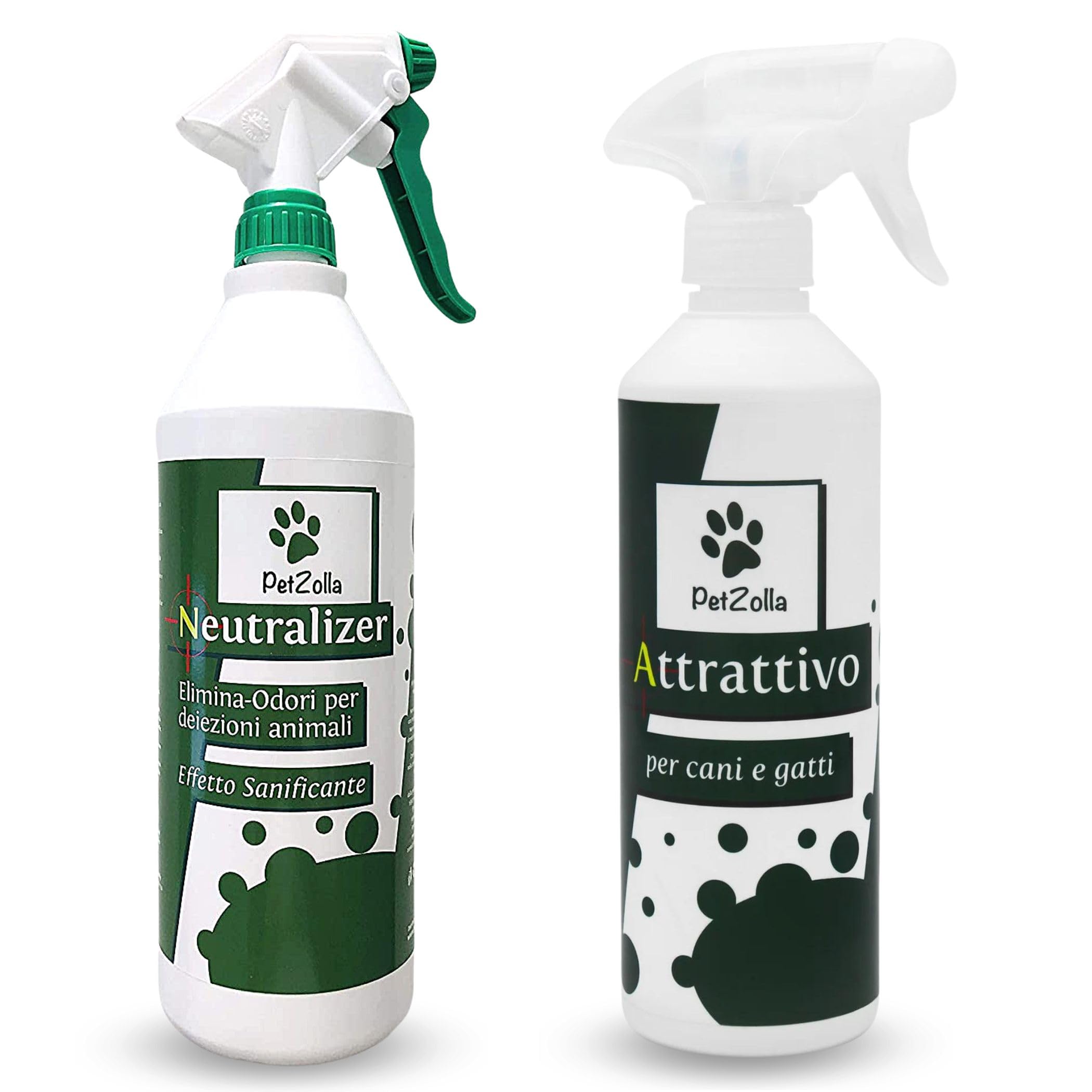 Kit Neutralizer Attrattivo - Spray Neutralizer 1lt + Spray Attrattivo Naturale 500ml, Elimina Odori E Attrattivo Per Cani E Gatti, Favorisce L'addestramento, Ideale Per Lettiere E Superfici