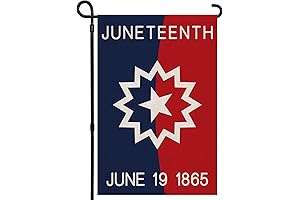 Vertical Juneteenth Garden Flag for African Afro American Independence Day, 12x18 Inch