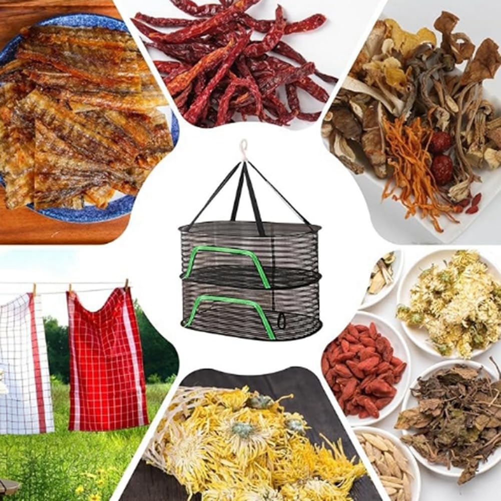 Filet De Séchage Pour Aliments Pour Poissons – Égouttoir à Mailles Rondes En Acier Inoxydable Anti-Mouches | Séchoir à Herbes Pour Déshydrater Les Crevettes, Le Poisson, Les Fruits, Les Légumes Et