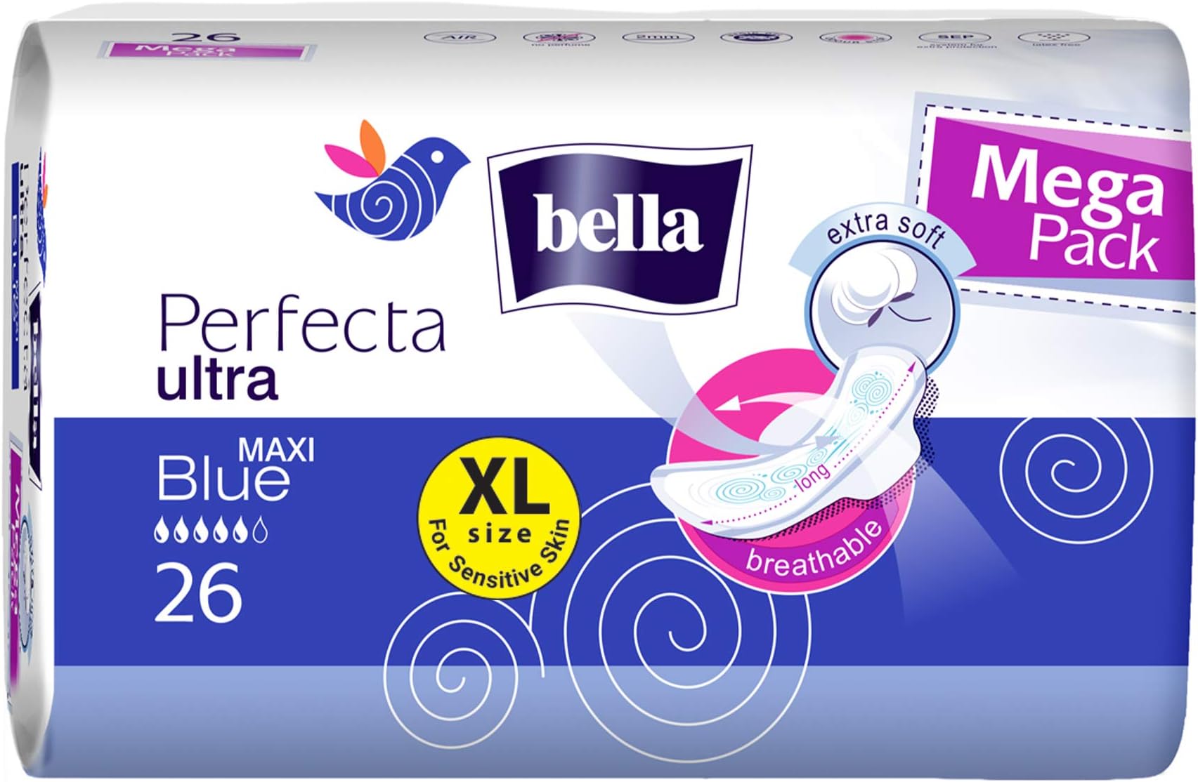 Bella Perfecta Ultra Extra Soft Sanitary Napkins, 26 Pieces