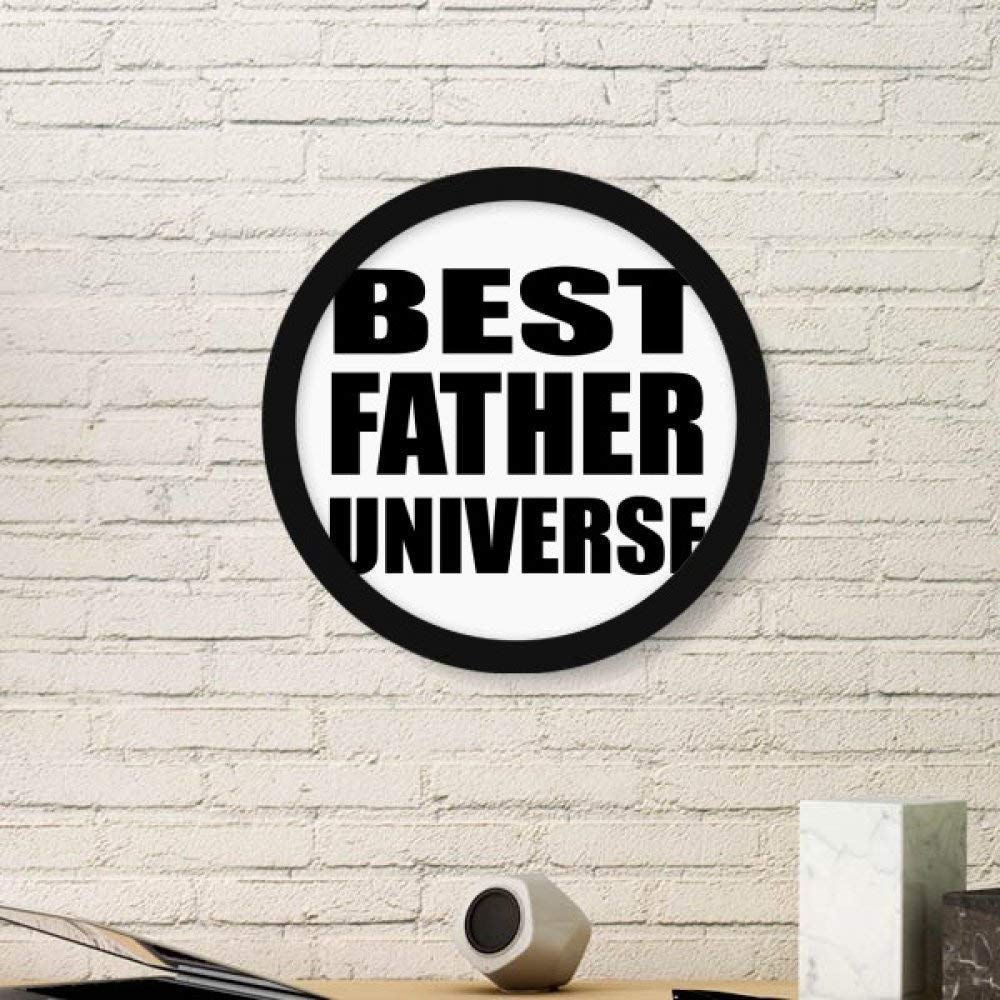 Cadeau père univers citation cadre rond noir affiche murale anniversaire