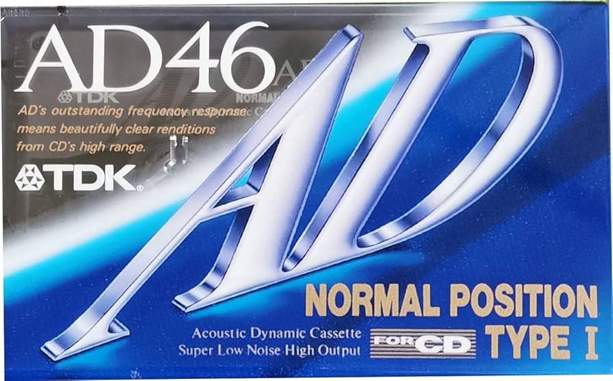 TDK カセットテープ 　AD46　 未開封品 Amazon | TDK カセットテープ AD 46分 冴えわたる高音 AD-46A