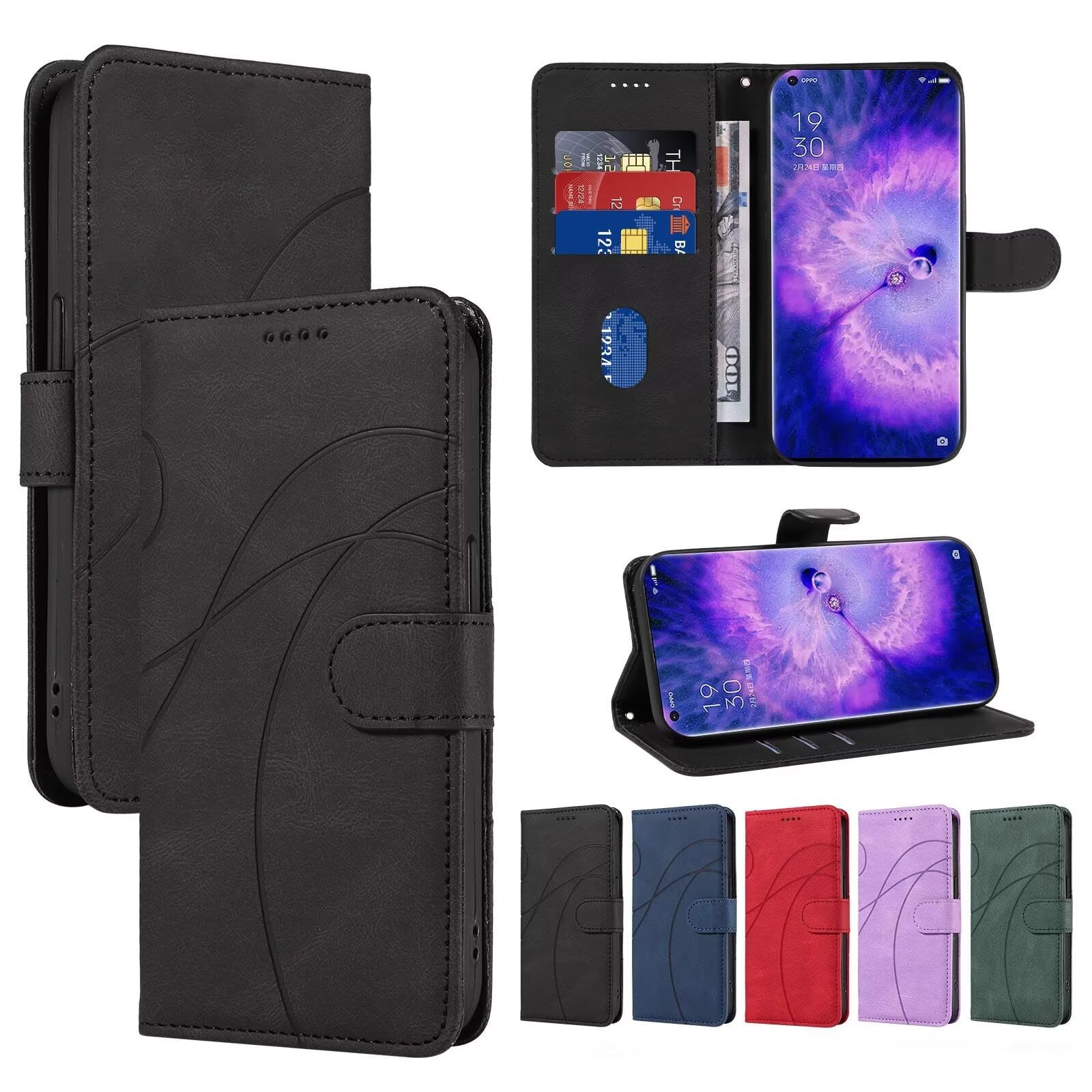 Ttianfa Compatibile for Case Huawei Honor X9, 2 in 1 Leather Wallet Magnetic Flip Cover with Credit Card Holder, Shockproof Folio Kickstand Phone Case-Black