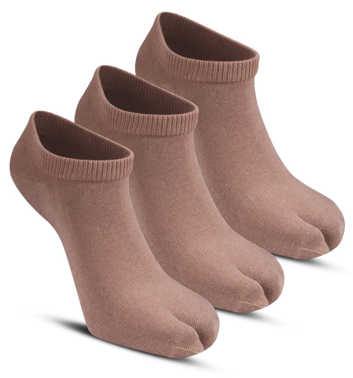 Women's Solid Plain Cotton Loafer Thumb Socks(Pack of 3 Pairs)(Free Size)
