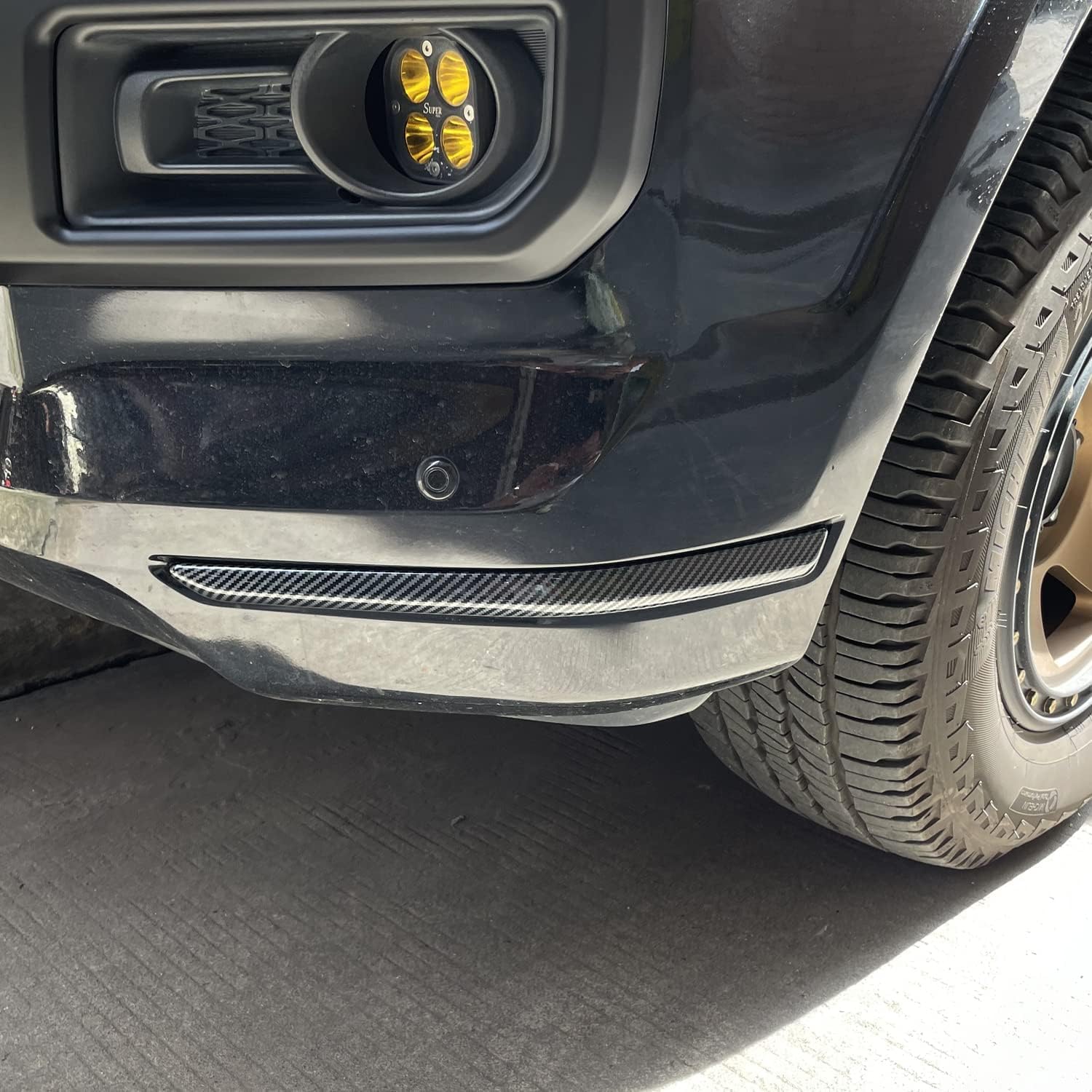 ITrims Car Accessories for Toyota 4Runner N280 Limited 2015-2022 Bumper Guard Cover Side Door Sill Plate Cover Trim Car Door Protectors Edge Guards Sticker 2PCS ABS Carbon Fiber