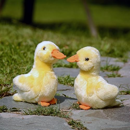 Miniatura 6 de FRANKIEZHOU Pato realista de peluche amarillo de 6 pulgadas, animal de peluche de pato suave, juguetes para niñas, regalos para niños, regalo para