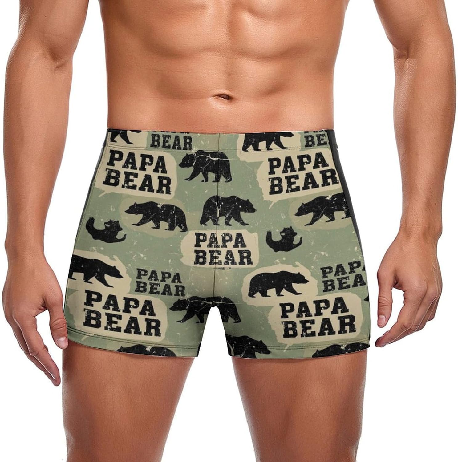 Men's Board Shorts, Sexy Swim Briefs Quick Dry, Comfort Swim Shorts for Swimming, Surfing and Training