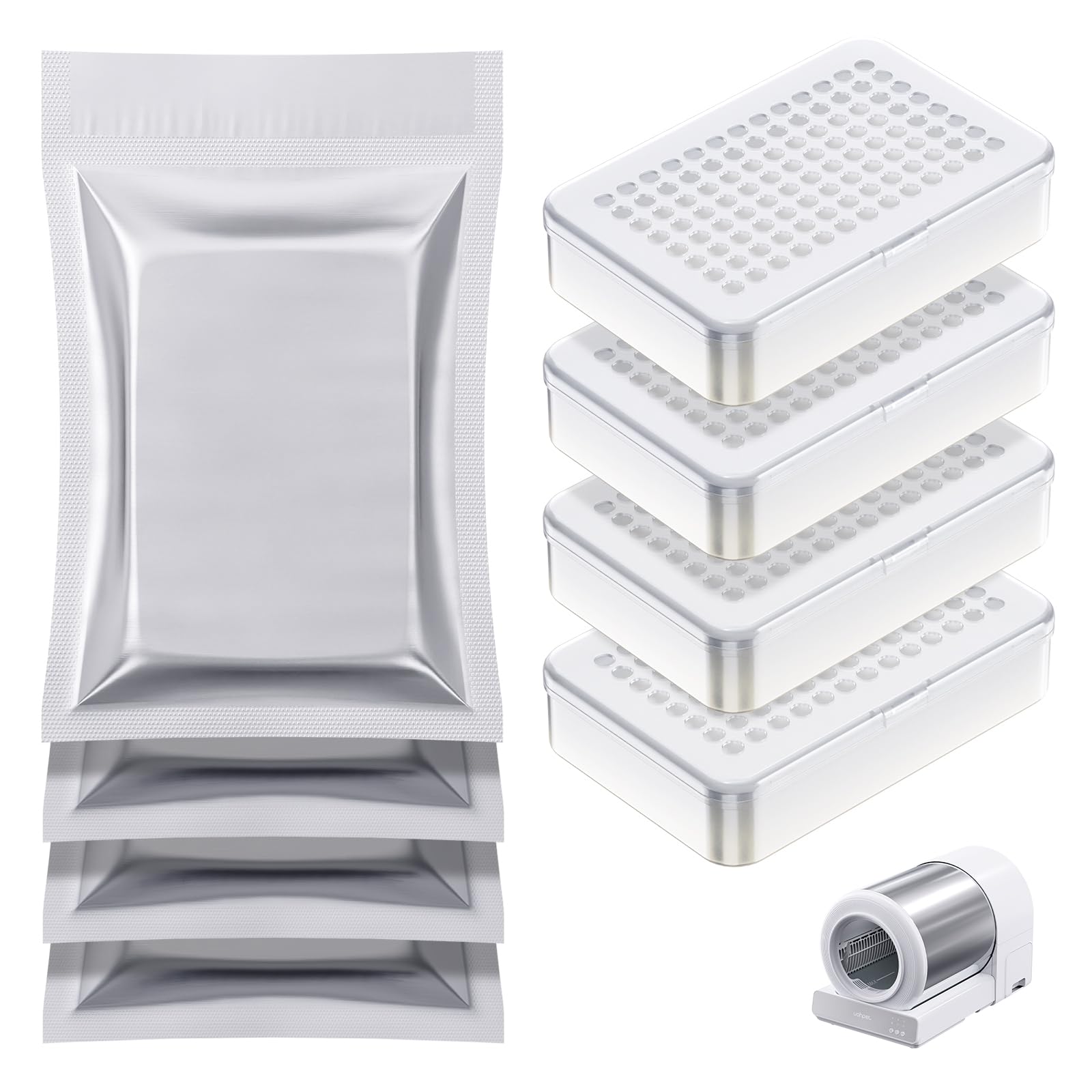 uahpet Cat Litter Deodorizer for Stainless Steel Self-Cleaning Cat Litter Box, Automatic Cat Litter Box Odor Control, 4 Pack