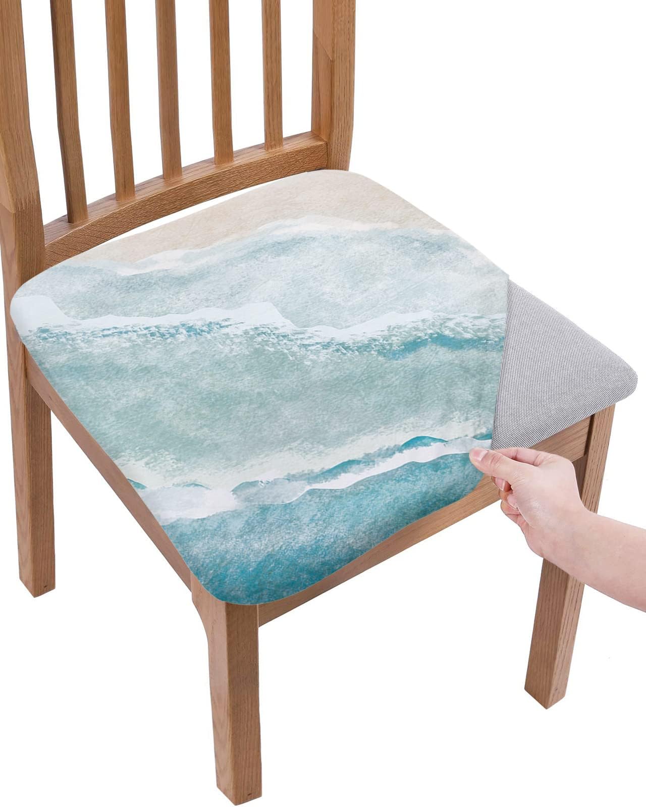 Ocean Turtle Seat Covers for Dining Chairs, Stretch Kitchen