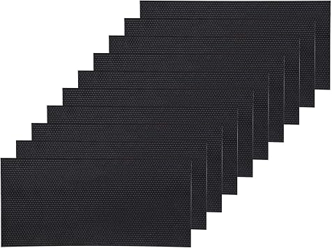 POLLIBEE Beehive Foundation, 8-1/2-Inch Deep Black Foundation, 10 Pcs Bee Hive Beeswax Coated Foundation Sheet,Bee Waxed Foundation Sheets for Bee Frame