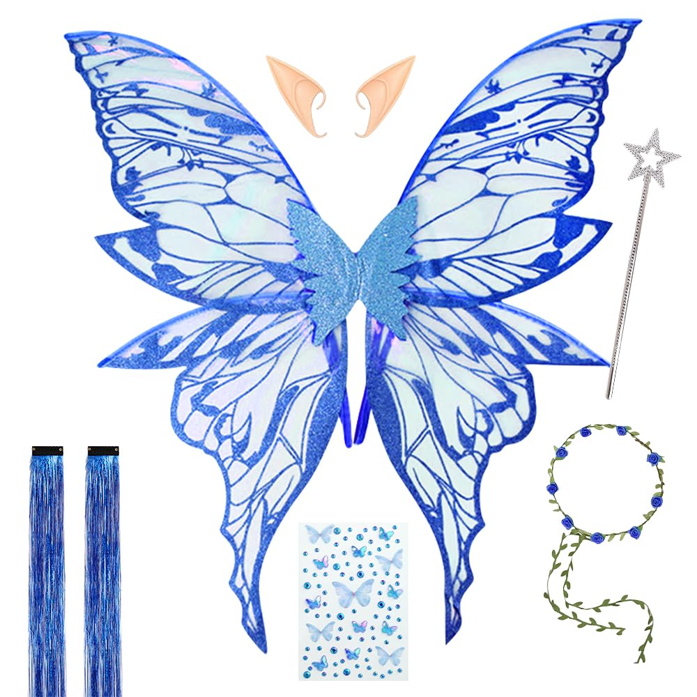 LYPPUL Fairy Wings, 7 Pcs Fairy Wings Adult Set