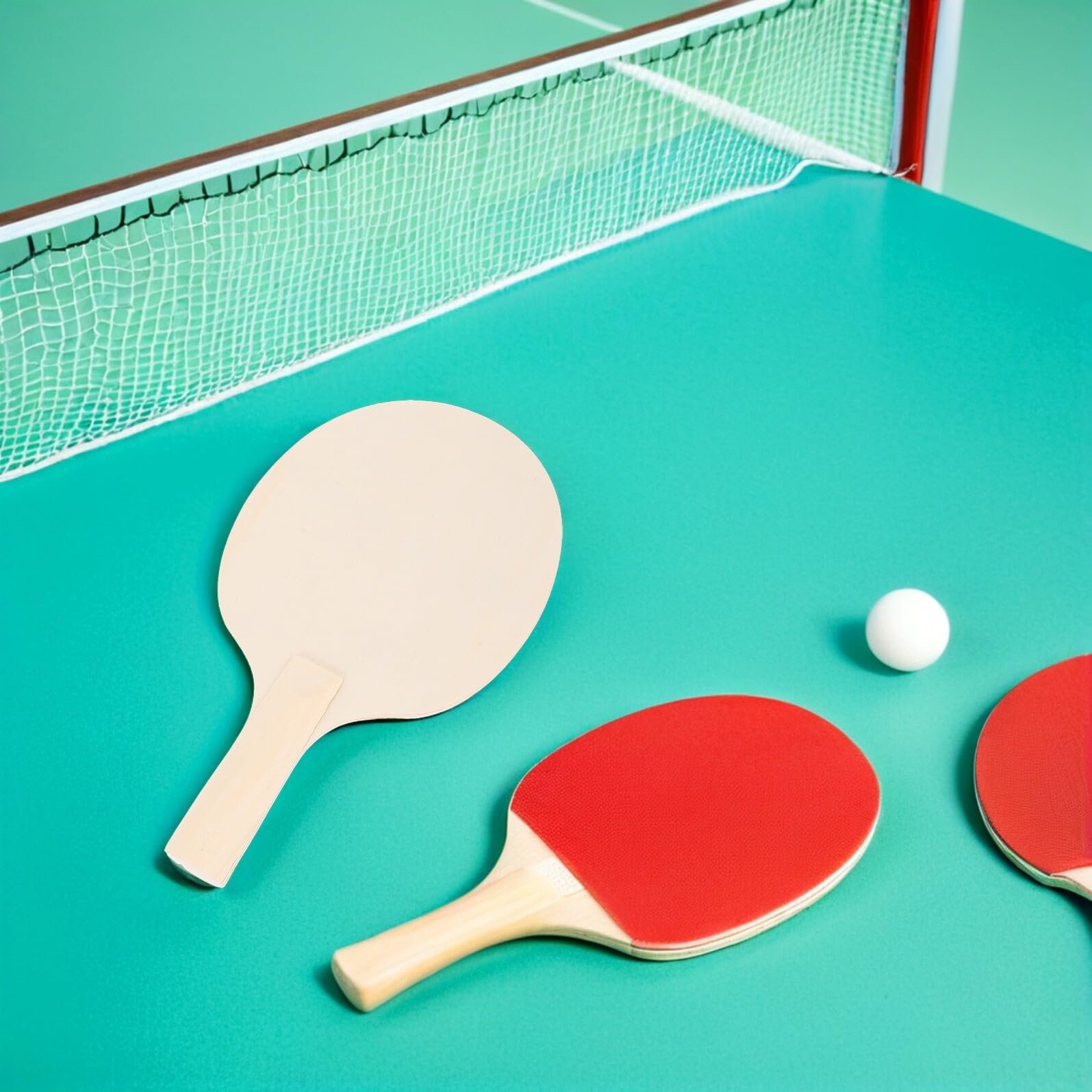 Healifty Paletas de Madera para Ping Pong 25x15 Cm, 12 Unidades sin Pintar para Manualidades y Entrenamiento, Raquetas Personalizables de Tenis de Mesa para Interior y Exterior