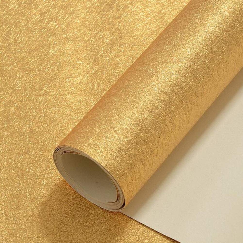 Papier Peint Feuille d'Or Salon et Plafond de Réception Hôtel