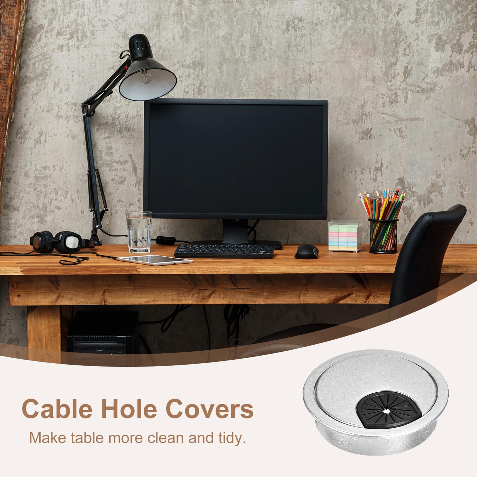 Desk Wire Grommet Xiaoyztan 10-Pack Desk Grommet Covers - 2.34 Inch ...