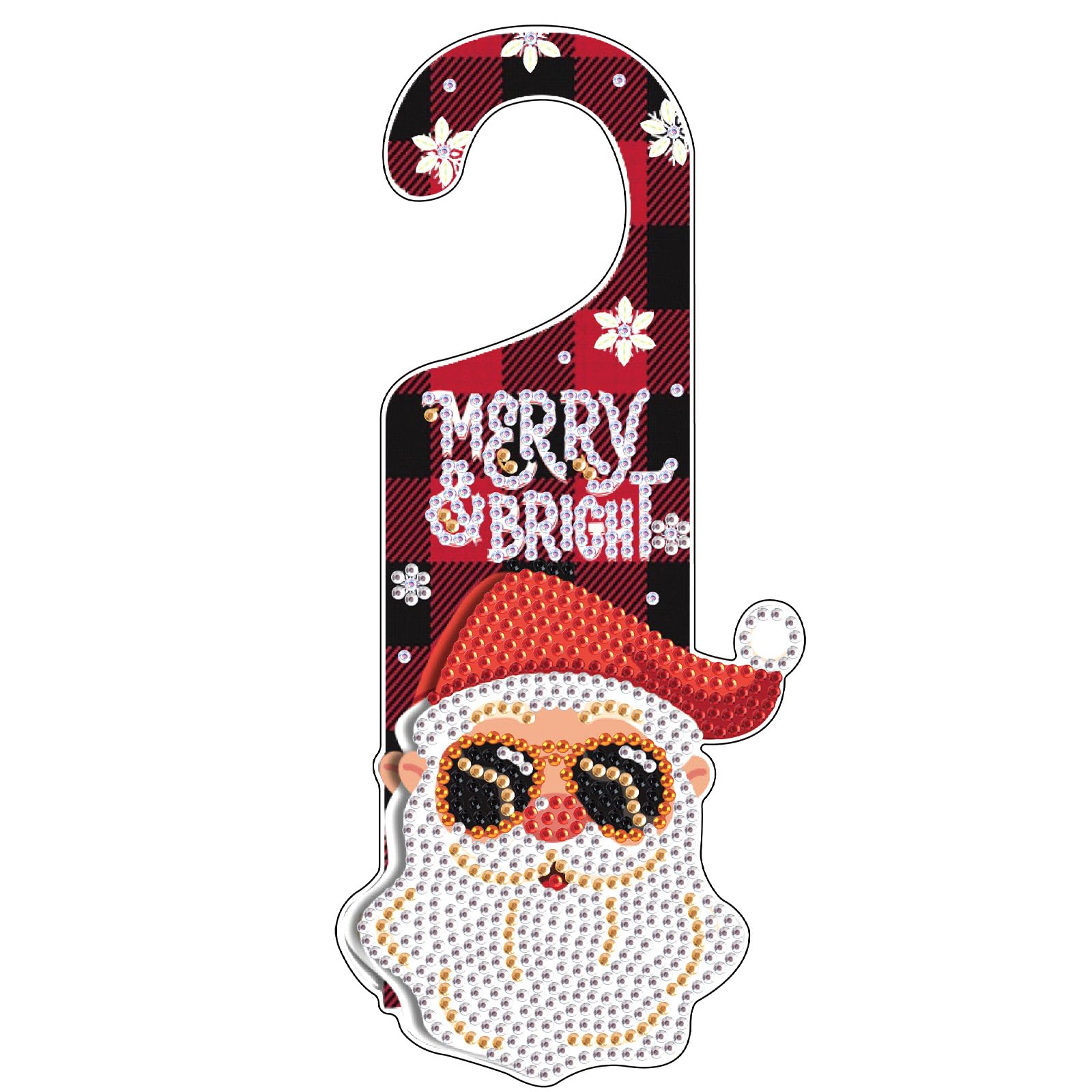 AiYuanzsh 5D Christmas Diamond Painting Door Sign Kit – Special-Shaped Drill DIY Hanging Pendant for Holiday Home Décor &amp; Gift