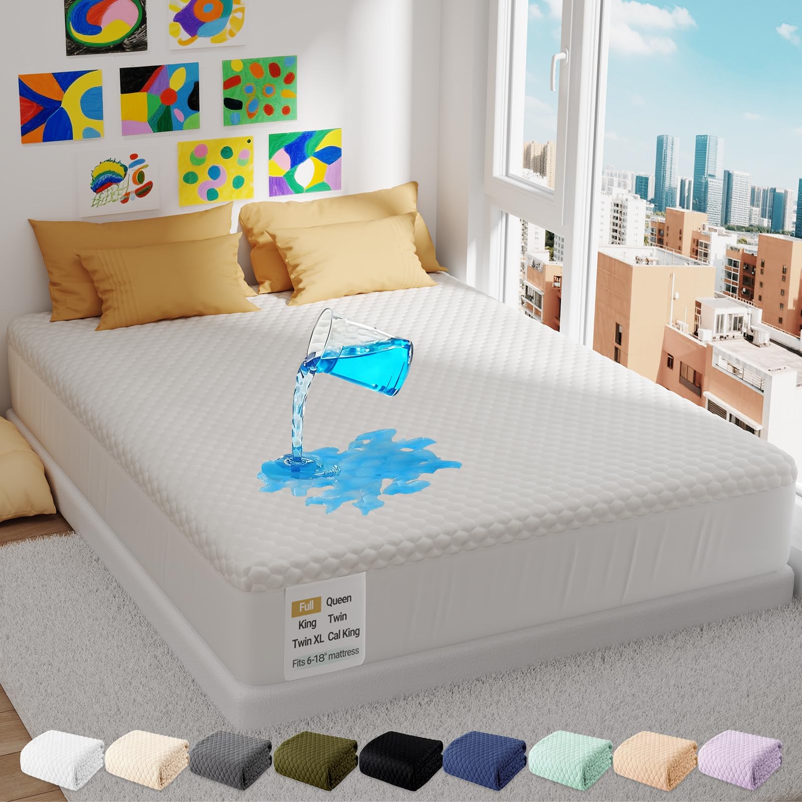 OhGeni 100% Waterproof Mattress Protector - mattress protectors and encasements | Mubboo